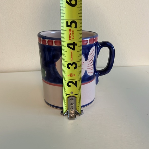 VINTAGE VIETRI CAMPAGNA PESCE MUG ITALY BLUE FISH HAND PAINTED - Picture 6 of 8